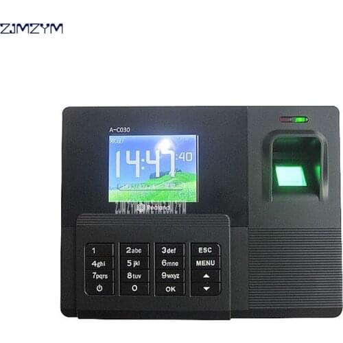 A-C030 fingerprint attendance punch card machine Biometric Fingerprint Time Attendance TCP IP TFT Energy-Saving Recorder Clock
