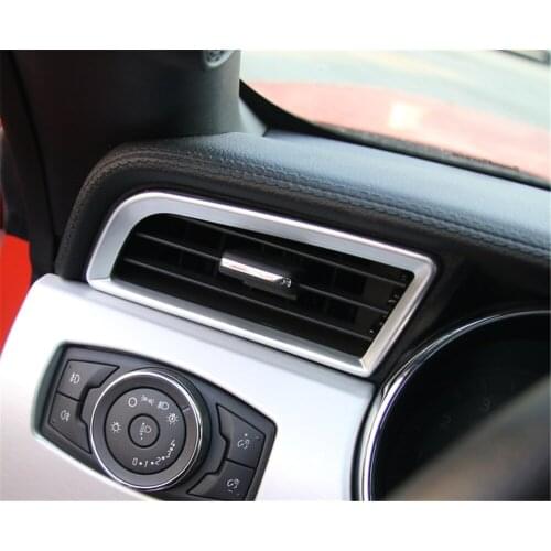 ABS Car Interior Decoration Dashboard Left/Right Air Vent Outlet for Ford Mustang 2015+ Stylish Decals Colorful Car Stickers