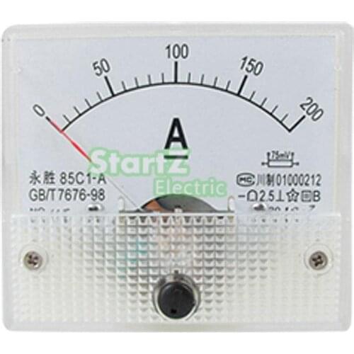 DC Analog Meter Panel 200A AMP Current Ammeters 85C1 0-200A Gauge