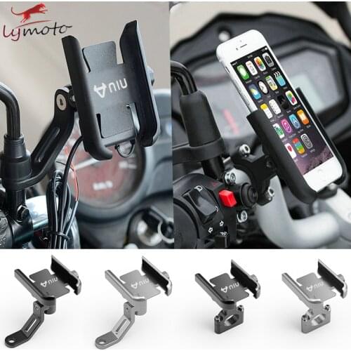With LOGO NIU For NIU N1 N1S M1 U1 M+ NGT Hot Deals Motorcycle Accessories Handlebar Mobile Phone Holder GPS Stand Bracket