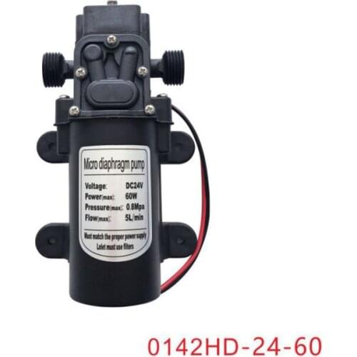 24V 60W electric diaphragm pump,reflux valve type push to connect mini DC Self-Priming pump, Auto water spray pump 0142HA-24-60