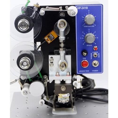 Electric Printer Ribbon Date Coder Semi Automatic Plastic Bag Printing & Coding Hot Stamping Machine HP-241B