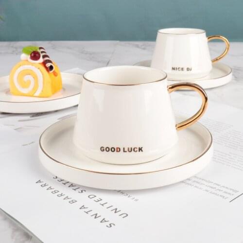Coffee Cup European dish exquisite creative ceramic cup high grade afternoon luxury small office suit tea cup gold cup