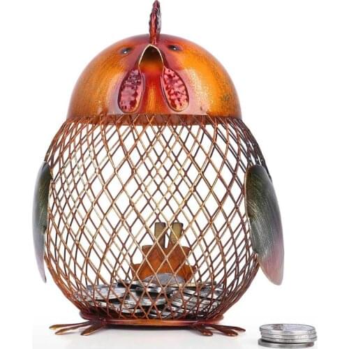 Tooarts Piggy Bank Metal Craft Animal Figurine Home Decor New Year Gift For Kids money bank Cash Box for Children coin bank