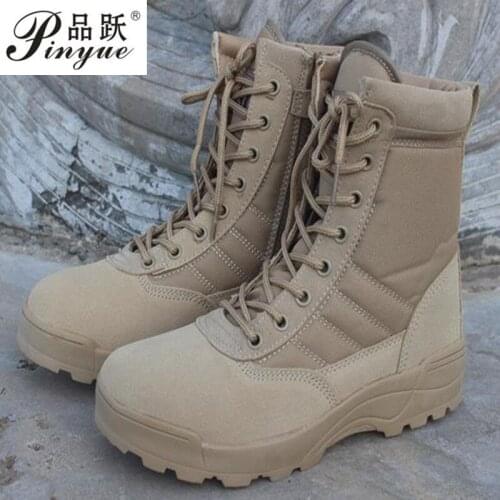 Men desert military tactical boots male Outdoor waterproof hiking shoes sneakers for women non-slip wear sports Combat boots