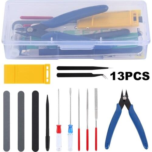 DIY Modeler Basic Tools Set Craft Hobby Car Building Model Plier Tweezer Pen Knife Grinding Kit For GUNDAM Model Building Toy