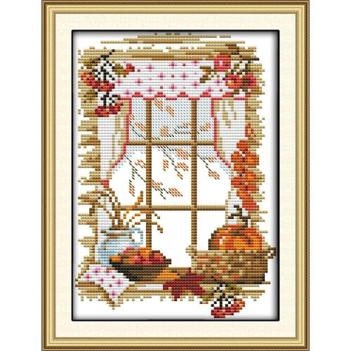 Dreampattern The summer of four seasons outside cross stitch kit 11ST printed DMC embroidery handmade needlework craft supplies