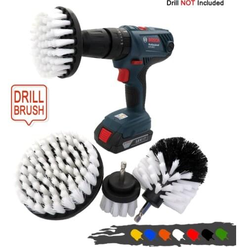 4Pcs Set Drill Brush Power Scrub Pad Clean Brush Set For Auto Bathroom Furniture Car Tire Tub Cleaning Power Scrub Cleaning kit
