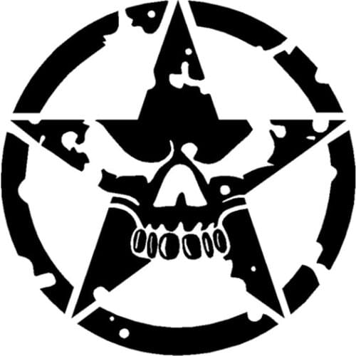 Car Sticker Skull Funny Creative Decoration Decal Fuel Tank Cap Windshield Pvc Personality Car Sticker Black/white, 19cm*19cm