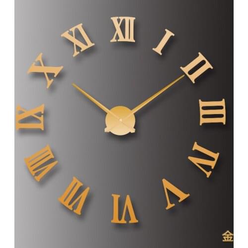 2017 New High Quality 3D Wall Stickers Creative Fashion Living Room Clocks Large Wall Clock DIY Home Decoration Acrylic