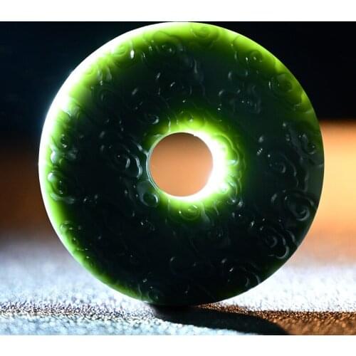 Natural 7A hetian green jade pendant lucky cloud hand carved pendants necklace brand men women real jade jewelry jadeite