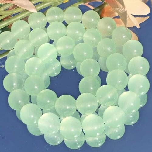 Natural Stone Lemon Green Chalcedony Jades Beads Loose Spacer Beads For Jewelry Making DIY Bracelet 15"Inches 6 8 10 Wholesale
