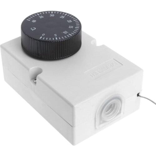 AC220V 0-40℃ Temperature Switch Capillary Thermostat Controller w waterproof box 85AC