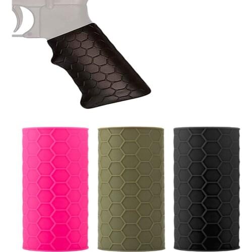 Anti Slip Covert Clutch Universal Tactical Airsoft Hunting Gun Rubber Cover Hand Grip Glove Sleeve For Glock Pistol Handle