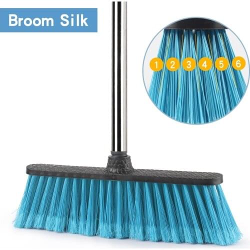 Adjustable Long Handle Floor Cleaning Broom with Plastic Brooms Scrubber for Cleaning Bathroom Courtyard Portable Tools broom