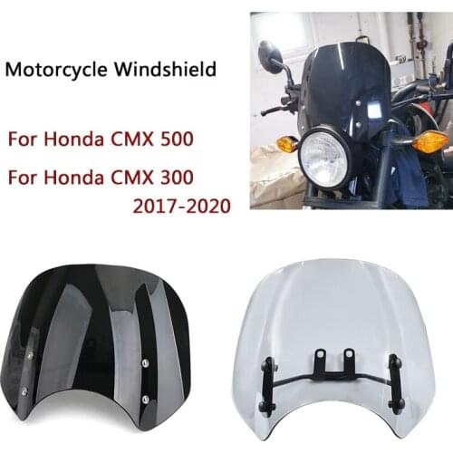 For Honda Rebel CMX 300 CMX 500 Motorcycle WindshieldWindscreen Wind Deflectors CMX300 CMX500 Accessories 2017 2018 2019 2020