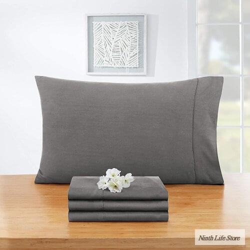 High Quality Solid Color Pillow Case European Brushed Fabric Pillow Cover Solid Color Brushed Pillowcase Home Bedroom Supplies