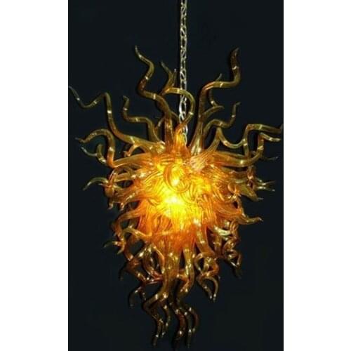 Gold Creative Pendant Light European Style Luxury LED Chandelier Lamps Modern Hand Blow Glass Indoor Lighting Restaurant
