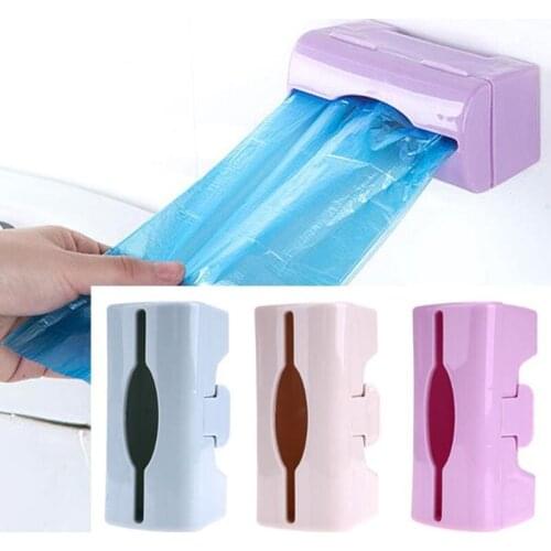 1pc New Creative Punch-free Kitchen Trash Bag Box Useful Bag Storage Box Kitchen Organizer Wall-Mounted Garbage Bag Storage Box