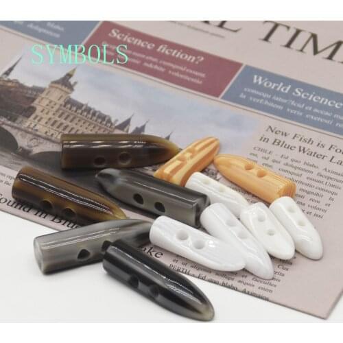 10PCs Horn Resin Buttons Decorative Sewing Crafts Clipping For Clothes Handmade Women Overcoat Bag Button 2 Holes