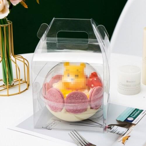 10pcs Net Red Crystal Dessert Box Christmas Gift Mousse Ball Fruit Cake Packaging Box Creative Transparent Plastic Gift Box
