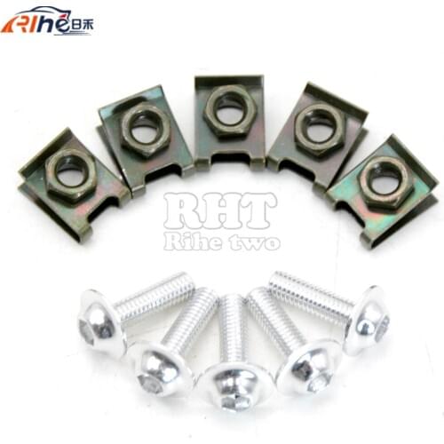 10 Pieces 6MM Motorcycle Fairing Body Screws For Honda CBR600RR F5 Year 2003 - 2015 CBR1000RR Year 2004 - 2007 Mirrors