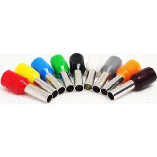 100pcs E0506 Tube insulating Insulated terminals 0.5MM2 Cable Wire Connector Insulating Crimp Terminal Connector E