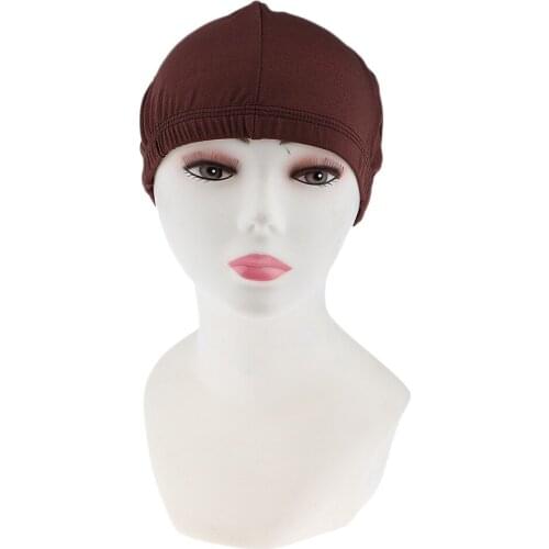 2 Pack Spandex Wig Caps, Unisex Hip-hop Style Stretchy Elastic Dome Stocking Wig Cap