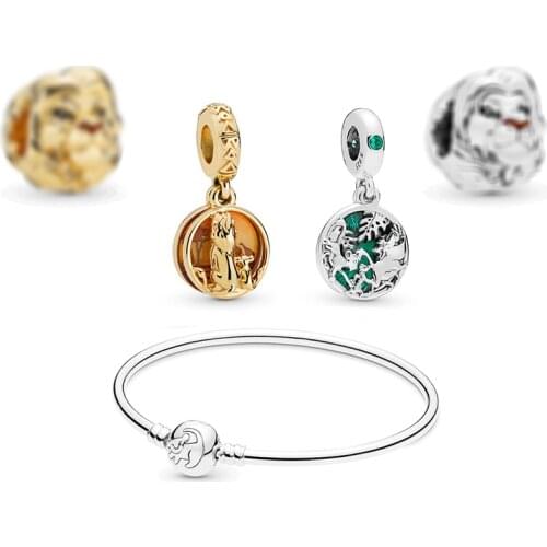 2020 Fashion High Quality New 925 Sterling Silver Lion King Jing Xiu Pendant Charm For Bracelet Diy Original Female Jewelry