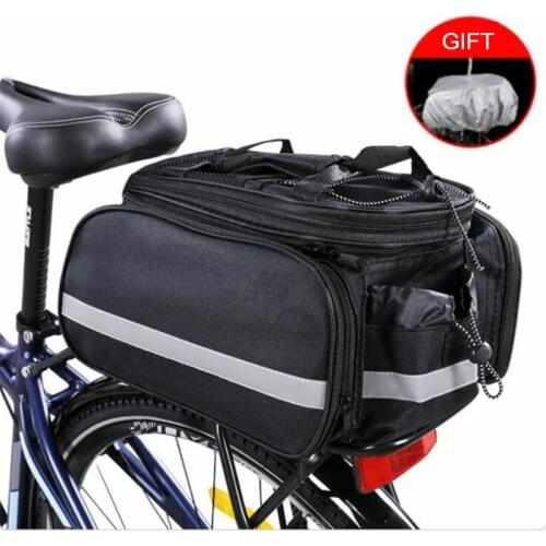 3 In 1 Bicycle 27L Road Bike MTB Rear Rack Bag New Bicycle Luggage Carrier Bag Bike With Rain Cover