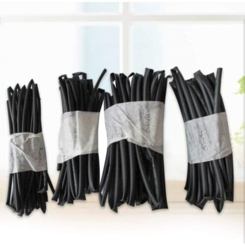 4*1 Meter Lenghts Heat Shrinking Tubing Black Tube 3mm 4mm 5mm 6mm Equipment Set