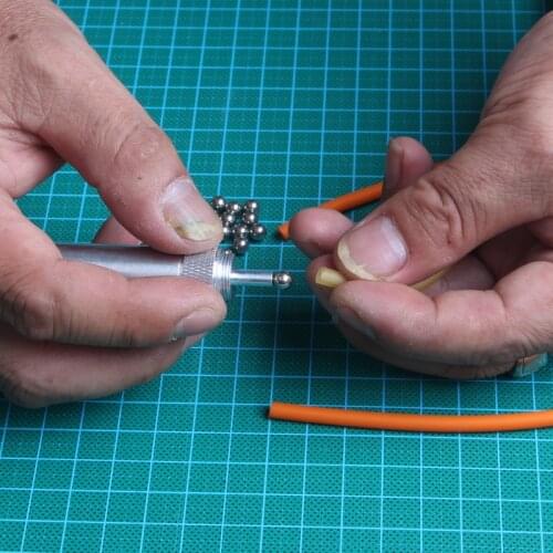 1pcs aluminum alloy ball adapter card bead auxiliary tool multicolor small size slingshot rubber band installation tool