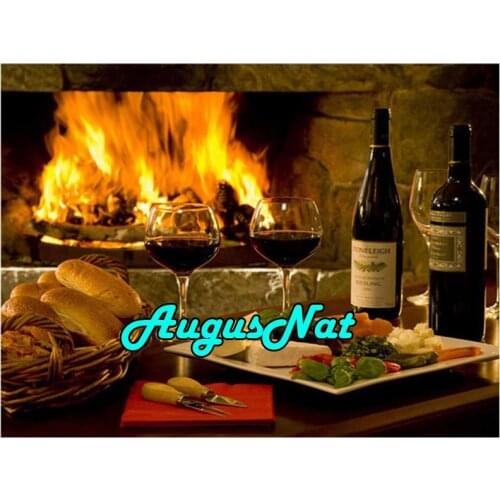 Fireplace diamond painting firewood daimond embroidery full drill daimont mosaic painting bottle puzzle picture paint by numbers