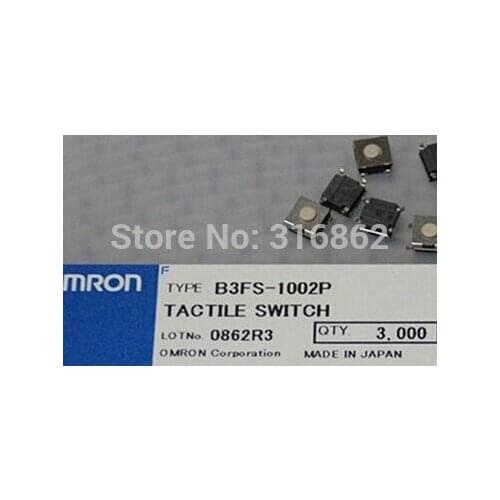 Free Shipping 6X6X3.1 B3FS-1002P SMD Tactile Tact Mini Push Button Switch Micro Switch Momentary SMD-4 50PCS/lot
