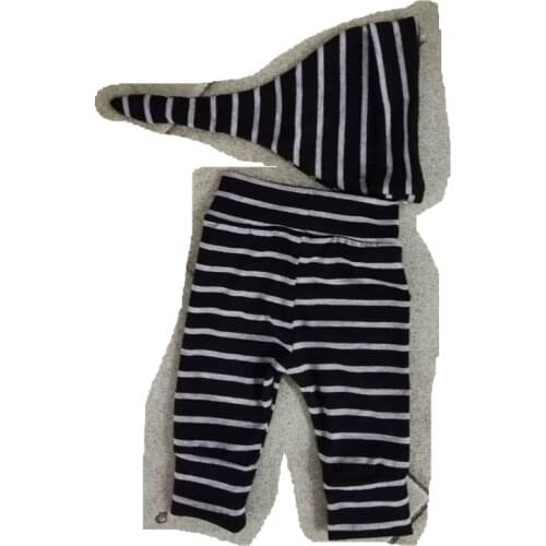 50pcs/Pack Wholesale Newborn Toddler Baby Girls Boys Pants Black White Striped Bottom Spring Autumn Full Length Bottom 0-3M