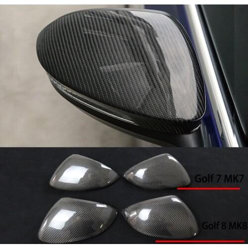 For VW Golf 7 MK7 MK7.5 Golf 8 MK8 GTE GTD GTI R-line 2013-2021 Real carbon fiber mirror cover car rearview side mirror caps