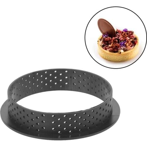 Cake Mold Decorating Tool French Dessert Bakeware Cutter Round Heart Square Shape 1PCS Tart Ring Mold Perforated Mousse Circle