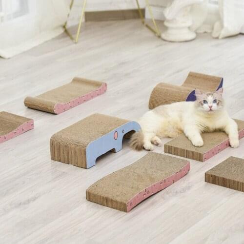 Cat Scratch Board Claw Grinding Device Cat Claw Board Corrugated Paper Cat Scratching Pad Cat Toy Grinding Board Cat Litter Toy