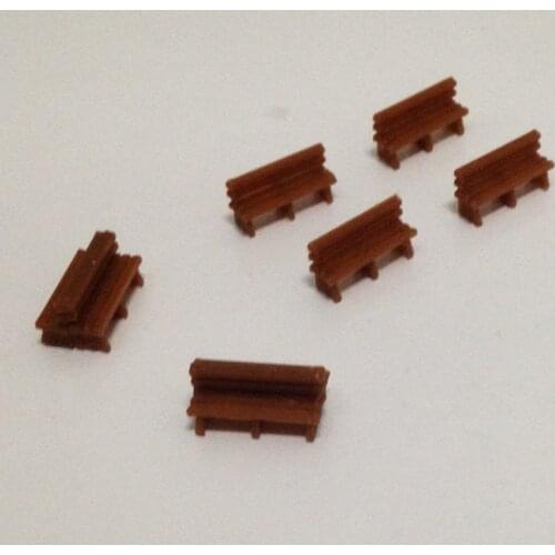Outland Models Classic Wood Style Bench x8 for Park / Station HO Scale Railway