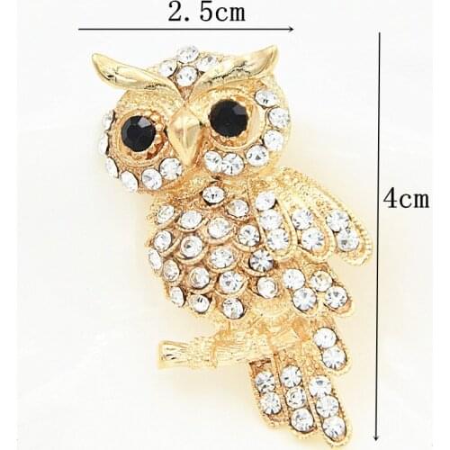 Fashion Exquisite Owl Brooch Korean Version Of The Trendy Zinc Alloy Blue Brooch Badge Pin Female MenS Gift Accessories