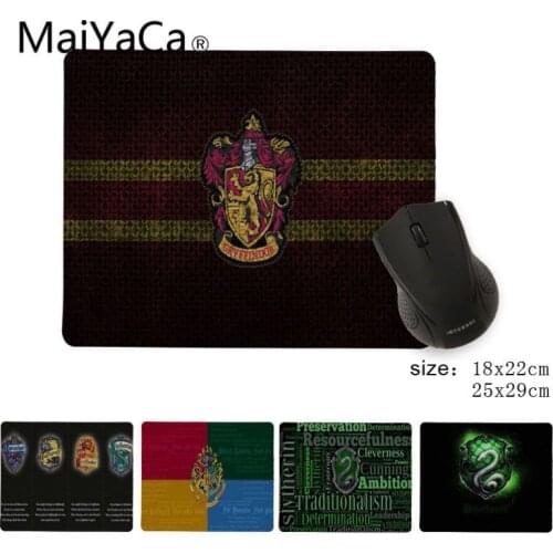 MaiYaCa Non Slip PC Slytherin School Logo Anti-Slip Durable Silicone Computermats Anti-Slip Mouse Pad Mice Pad Mat Mousepad