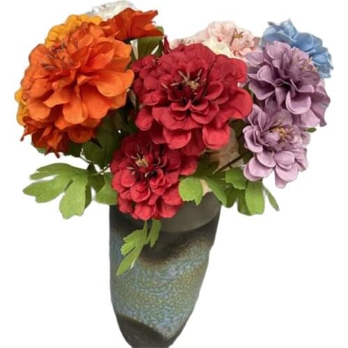 ONE Garden Dahlia (3 Stems/piece) 25.98" Length Simulation Passion Flower for Wedding Home Decorative Artificial Flowers