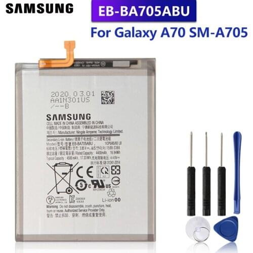 Samsung Original Replacement Battery EB-BA705ABU For Samsung Galaxy A70 A705 SM-A705 Authentic Phone Battery 4500mAh