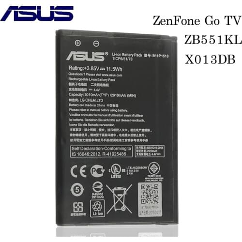 Original ASUS B11P1510 ZB551KL Phone Battery For ASUS ZenFone Go TV ZB551KL X013DB 3010mAh B11P1510