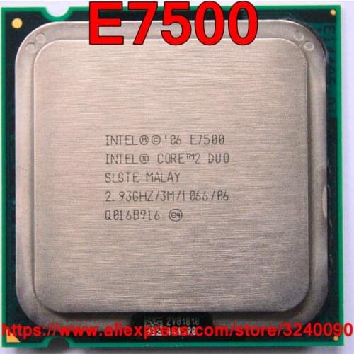 Original Intel CPU Core 2 Duo Processor E7500 2.93GHz/3M/1066MHz Dual-Core Socket 775 speedy ship out