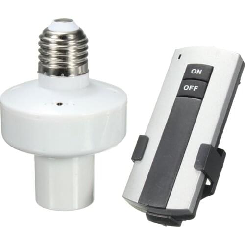 Durable E27 Screw Wireless Remote Control Light Lamp Bulb Holder Cap Socket Switch New On Off