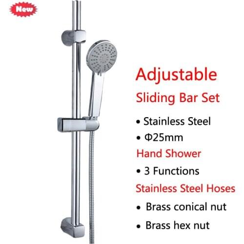 Lifting lever xiamen ABS electroplating shower set fixed seat sliding sleeve adjustable bracket sprinkler shower set