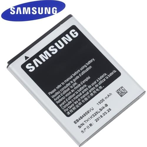 SAMSUNG Original Mobile Phone Battery EB484659VU For Samsung GALAXY W T759 i8150 S8600 S5820 I8350 I519 X Cover S5690 1500mAh