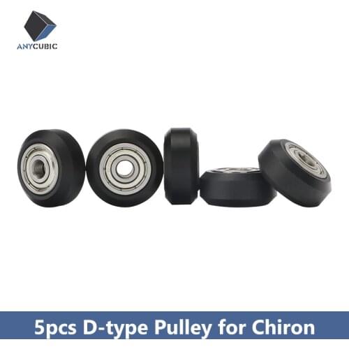 ANYCUBIC 5pcs Bearing Pulley For Chiron 3D printer D-type POW Pulley Wheel with Double Bearing 3d Print Parts and Accessories