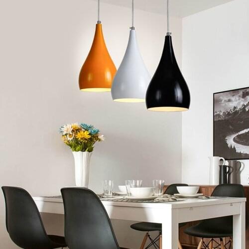 Modern fashion led pendant light Aluminum hanging room lamp for dining room Kitchen Restaurant Renovation Lampshade AC85-265V